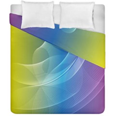 Colorful Guilloche Spiral Pattern Background Duvet Cover Double Side (california King Size) by Simbadda