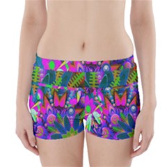 Wild Abstract Design Boyleg Bikini Wrap Bottoms by Simbadda