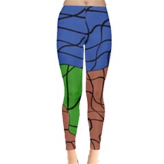 Abstract Art Mixed Colors Leggings  by Simbadda