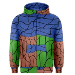 Abstract Art Mixed Colors Men s Zipper Hoodie by Simbadda