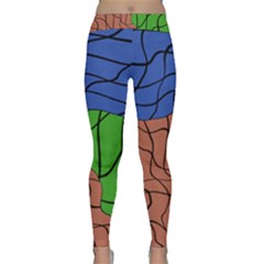 Abstract Art Mixed Colors Classic Yoga Leggings by Simbadda