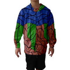 Abstract Art Mixed Colors Hooded Wind Breaker (kids) by Simbadda