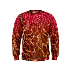 Background Water Abstract Red Wallpaper Kids  Sweatshirt