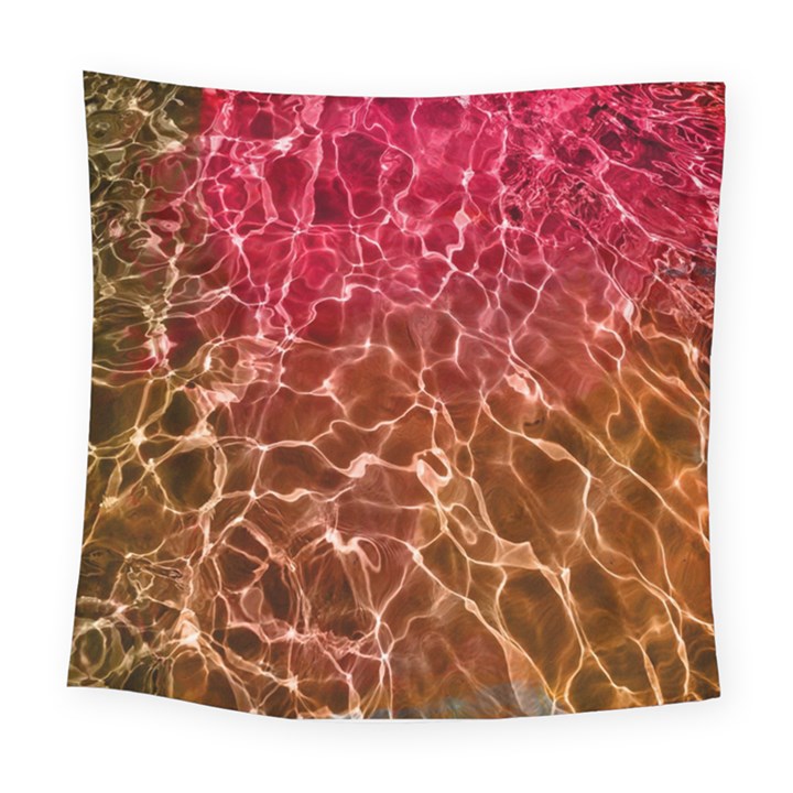 Background Water Abstract Red Wallpaper Square Tapestry (Large)