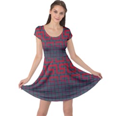 Abstract Tiling Pattern Background Cap Sleeve Dresses by Simbadda