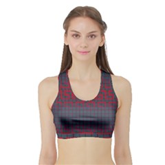 Abstract Tiling Pattern Background Sports Bra With Border by Simbadda