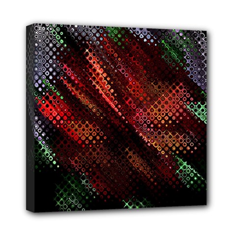 Abstract Green And Red Background Mini Canvas 8  X 8  by Simbadda