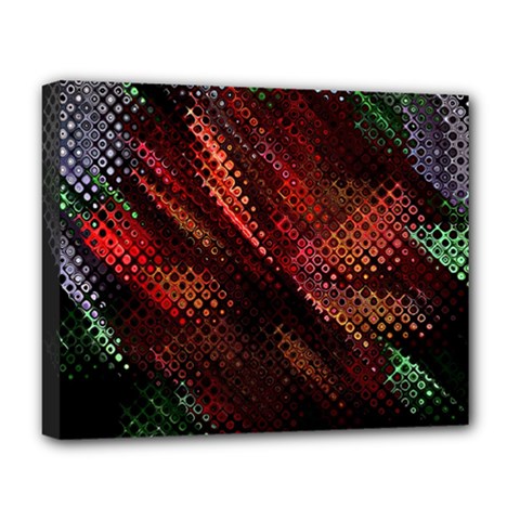 Abstract Green And Red Background Deluxe Canvas 20  X 16   by Simbadda