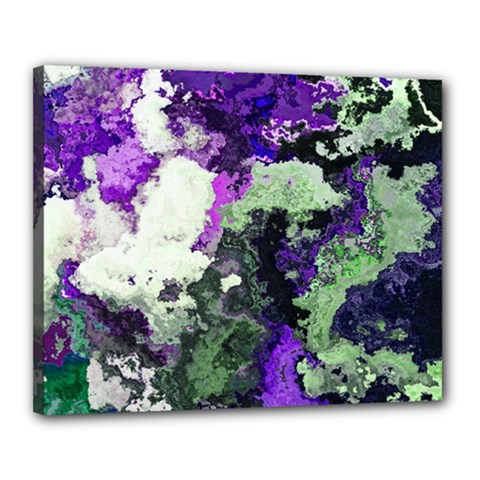 Background Abstract With Green And Purple Hues Canvas 20  X 16 