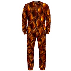 Caramel Honeycomb An Abstract Image Onepiece Jumpsuit (men)  by Simbadda