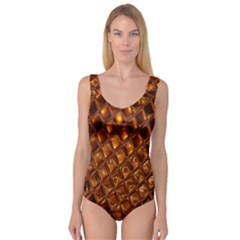 Caramel Honeycomb An Abstract Image Princess Tank Leotard  by Simbadda