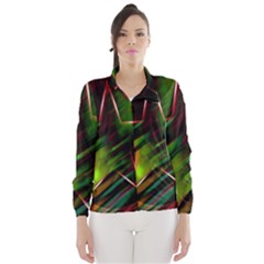 Colorful Background Star Wind Breaker (women) by Simbadda