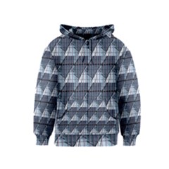 Snow Peak Abstract Blue Wallpaper Kids  Zipper Hoodie by Simbadda