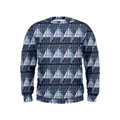 Snow Peak Abstract Blue Wallpaper Kids  Sweatshirt by Simbadda