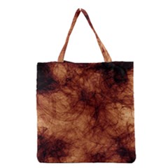 Abstract Brown Smoke Grocery Tote Bag by Simbadda