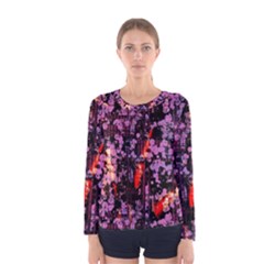 Abstract Painting Digital Graphic Art Women s Long Sleeve Tee