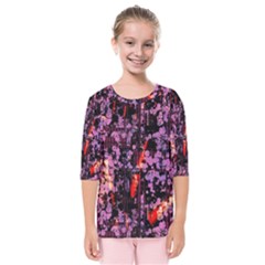 Abstract Painting Digital Graphic Art Kids  Quarter Sleeve Raglan Tee