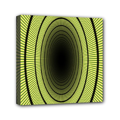 Spiral Tunnel Abstract Background Pattern Mini Canvas 6  X 6  by Simbadda