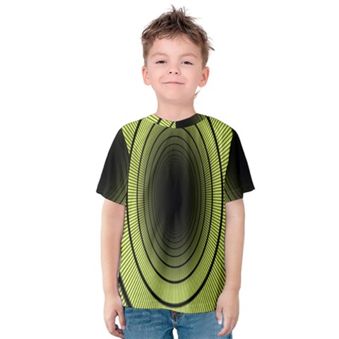 Spiral Tunnel Abstract Background Pattern Kids  Cotton Tee by Simbadda