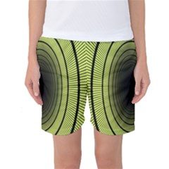 Spiral Tunnel Abstract Background Pattern Women s Basketball Shorts by Simbadda