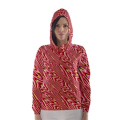 Abstract Neutral Pattern Hooded Wind Breaker (women)