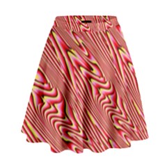 Abstract Neutral Pattern High Waist Skirt