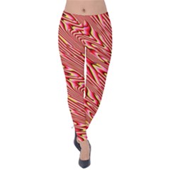 Abstract Neutral Pattern Velvet Leggings