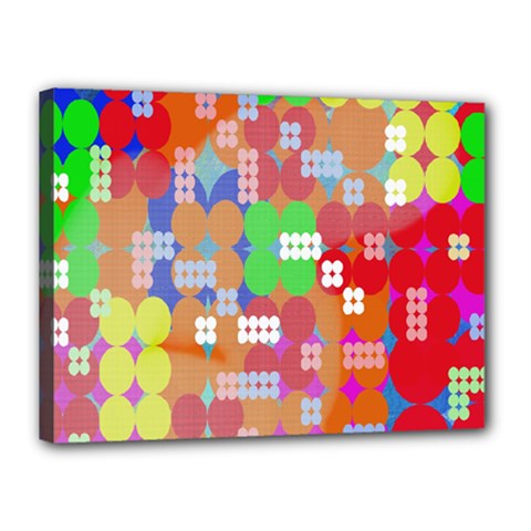 Abstract Polka Dot Pattern Digitally Created Abstract Background Pattern With An Urban Feel Canvas 16  X 12  by Simbadda