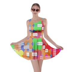 Abstract Polka Dot Pattern Digitally Created Abstract Background Pattern With An Urban Feel Skater Dress by Simbadda