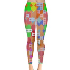 Abstract Polka Dot Pattern Digitally Created Abstract Background Pattern With An Urban Feel Leggings 