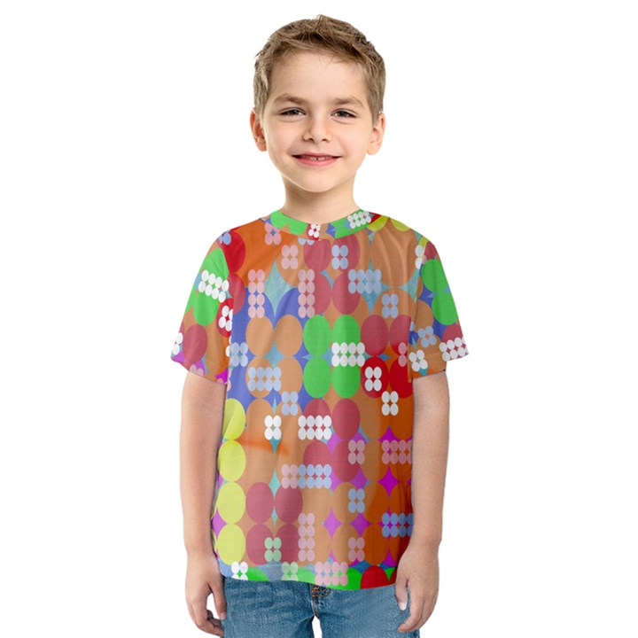 Abstract Polka Dot Pattern Digitally Created Abstract Background Pattern With An Urban Feel Kids  Sport Mesh Tee