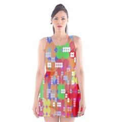 Abstract Polka Dot Pattern Digitally Created Abstract Background Pattern With An Urban Feel Scoop Neck Skater Dress