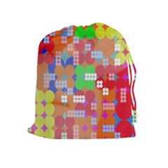 Abstract Polka Dot Pattern Digitally Created Abstract Background Pattern With An Urban Feel Drawstring Pouches (extra Large)