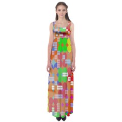 Abstract Polka Dot Pattern Digitally Created Abstract Background Pattern With An Urban Feel Empire Waist Maxi Dress