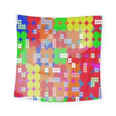 Abstract Polka Dot Pattern Digitally Created Abstract Background Pattern With An Urban Feel Square Tapestry (small) by Simbadda