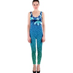 Floral 2d Illustration Background Onepiece Catsuit by Simbadda