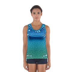 Floral 2d Illustration Background Women s Sport Tank Top 