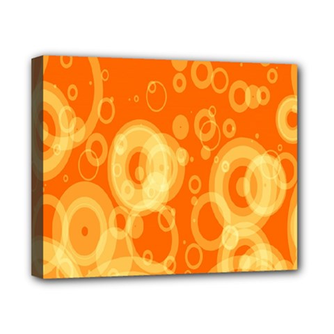 Retro Orange Circle Background Abstract Canvas 10  X 8  by Nexatart