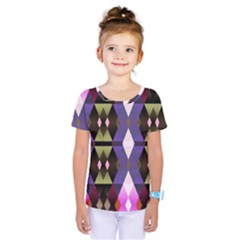 Geometric Abstract Background Art Kids  One Piece Tee