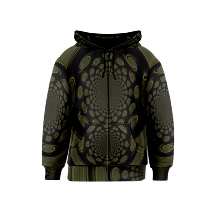 Dark Portal Fractal Esque Background Kids  Zipper Hoodie