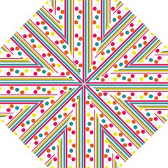 Stripes And Polka Dots Colorful Pattern Wallpaper Background Folding Umbrellas by Nexatart