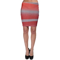 Orange Stripes Colorful Background Textile Cotton Cloth Pattern Stripes Colorful Orange Neo Bodycon Skirt by Nexatart