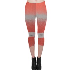 Orange Stripes Colorful Background Textile Cotton Cloth Pattern Stripes Colorful Orange Neo Capri Leggings  by Nexatart