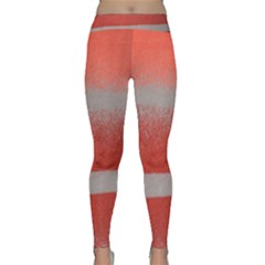 Orange Stripes Colorful Background Textile Cotton Cloth Pattern Stripes Colorful Orange Neo Classic Yoga Leggings