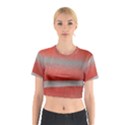 Orange Stripes Colorful Background Textile Cotton Cloth Pattern Stripes Colorful Orange Neo Cotton Crop Top View1