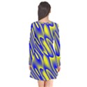 Blue Yellow Wave Abstract Background Flare Dress View2