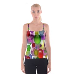 Colored Bubbles Squares Background Spaghetti Strap Top by Nexatart