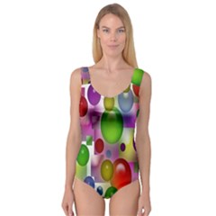 Colored Bubbles Squares Background Princess Tank Leotard  by Nexatart