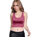 Fusia Abstract Background Element Diamonds Racer Back Crop Top View1