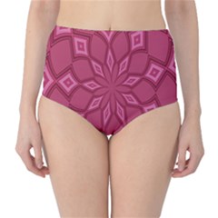 Fusia Abstract Background Element Diamonds High-waist Bikini Bottoms